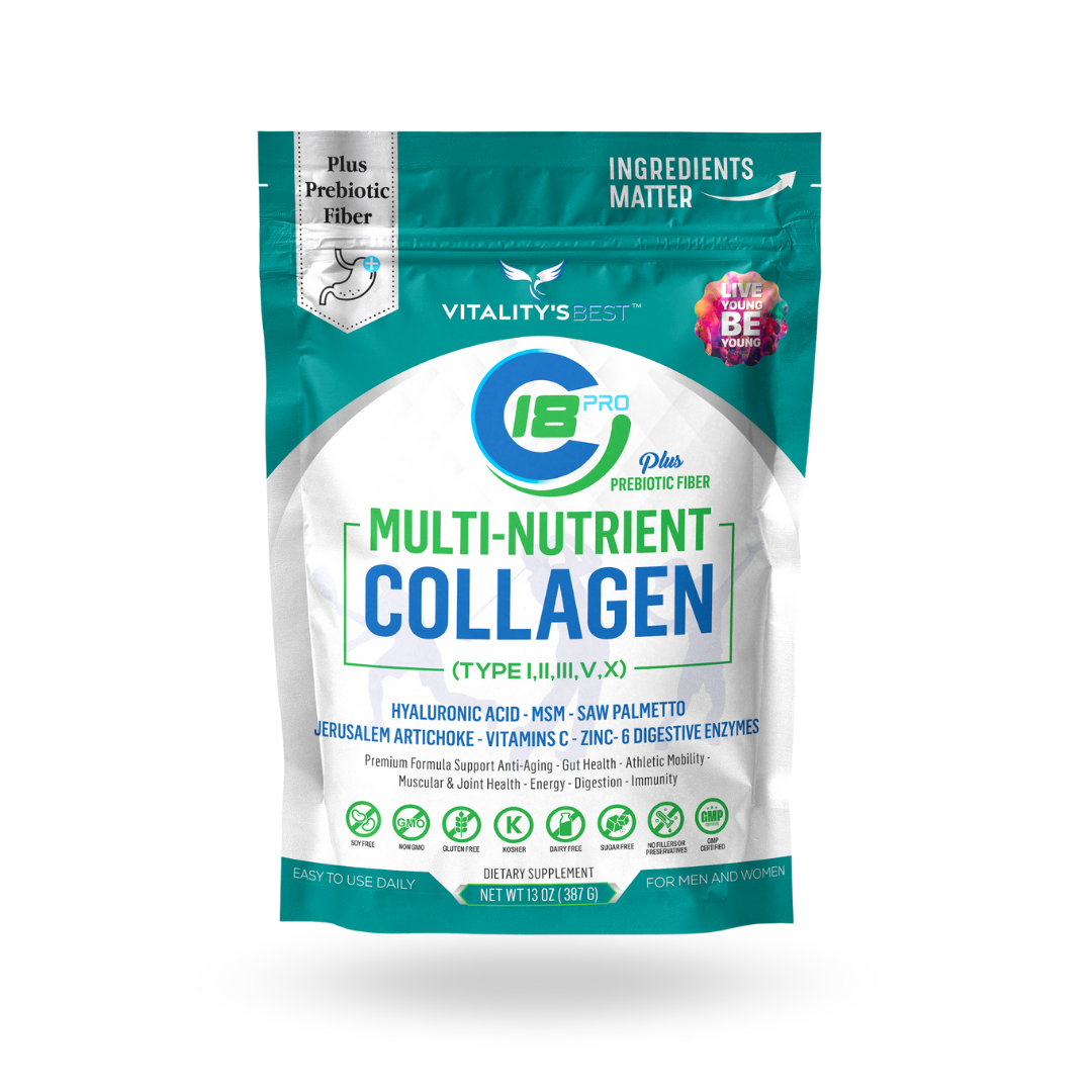 C18 Pro - Multi-Nutrient Collagen Powder Plus Prebiotic Fiber- Unflavored