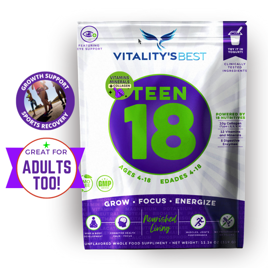 Teen 18: Multi Collagen Powder Supplements for Ages 4-18 | Vitality's Best
