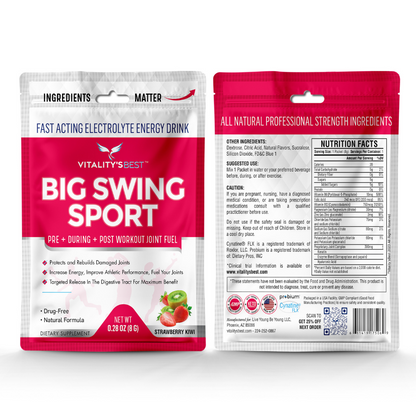 Big Swing Sport Drink Mix SINGLE - Strawberry Kiwi