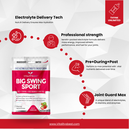 Big Swing Sport Drink Mix SINGLE - Strawberry Kiwi