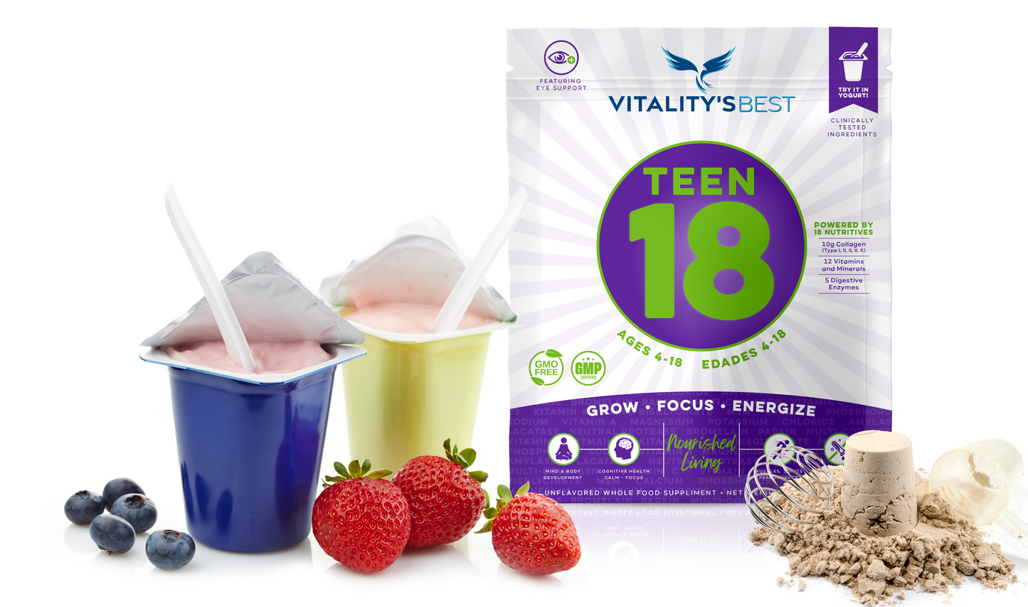 Teen 18: Multi Collagen Powder Supplements for Ages 4-18 | Vitality's Best